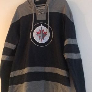 Winnipeg Jets Old Time hockey sweater style Luxury Hoodie